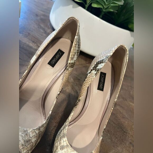 Joan & David Elegant Snakeskin Platform Heels size 6 1/2 - Picture 3 of 13